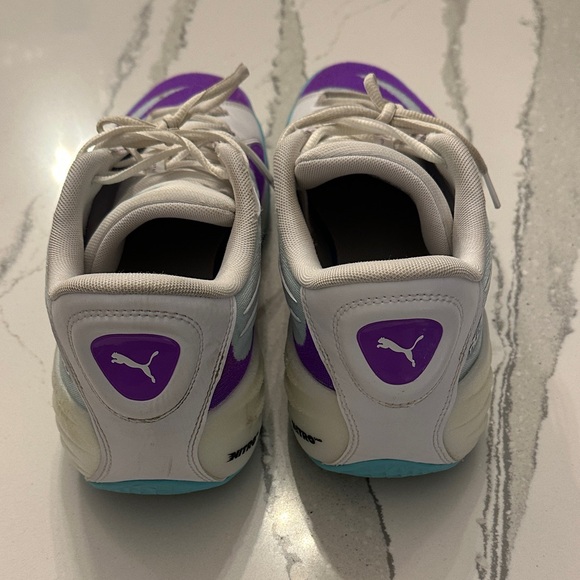 Puma Men's White and Purple Athletic Shoes - Picture 5 of 6